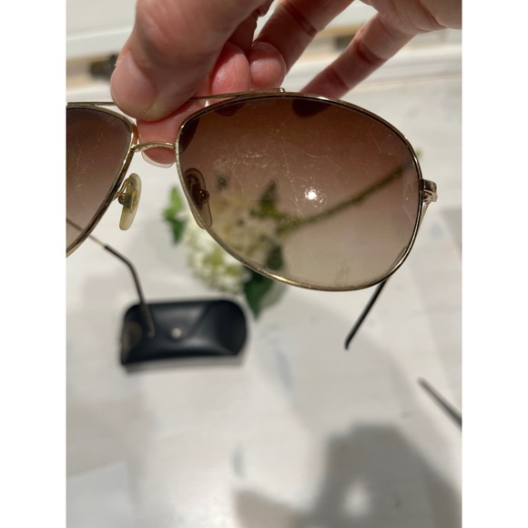 Ray Ban RB3293 001/13‎ Aviator Sunglasses Brown Gradient Lenses Gold Frame - Picture 7 of 8